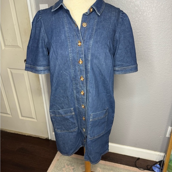Sezane Denim Button-Up‎ Dress - Picture 1 of 4